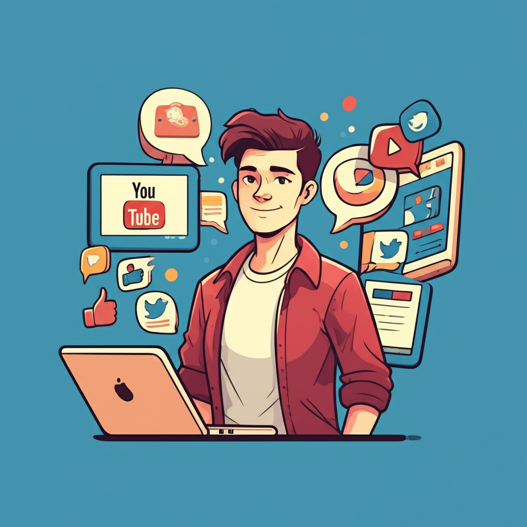 Illustration of Jules Ari as a notable digital content creator with a significant online audience establishing a distinct digital footprint through various platforms