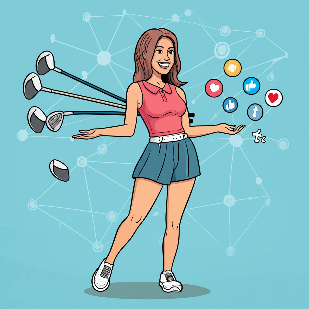 Grace Charis digital influencer balancing golf and social media with online privacy challenges