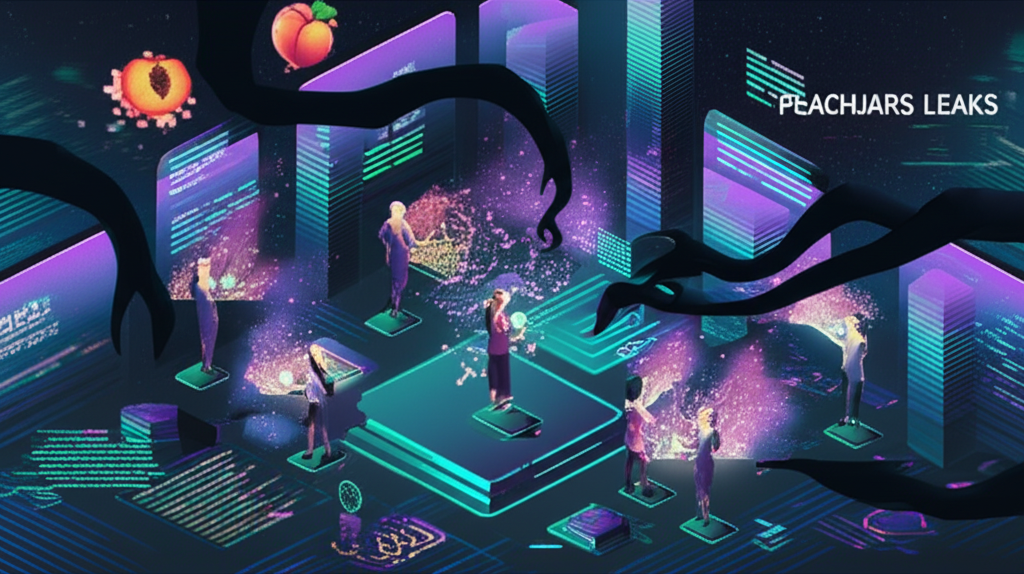 Digital landscape showing OnlyFans creators monetizing exclusive content with vulnerabilities like Peachjars leaks impacting digital privacy and the creator economy