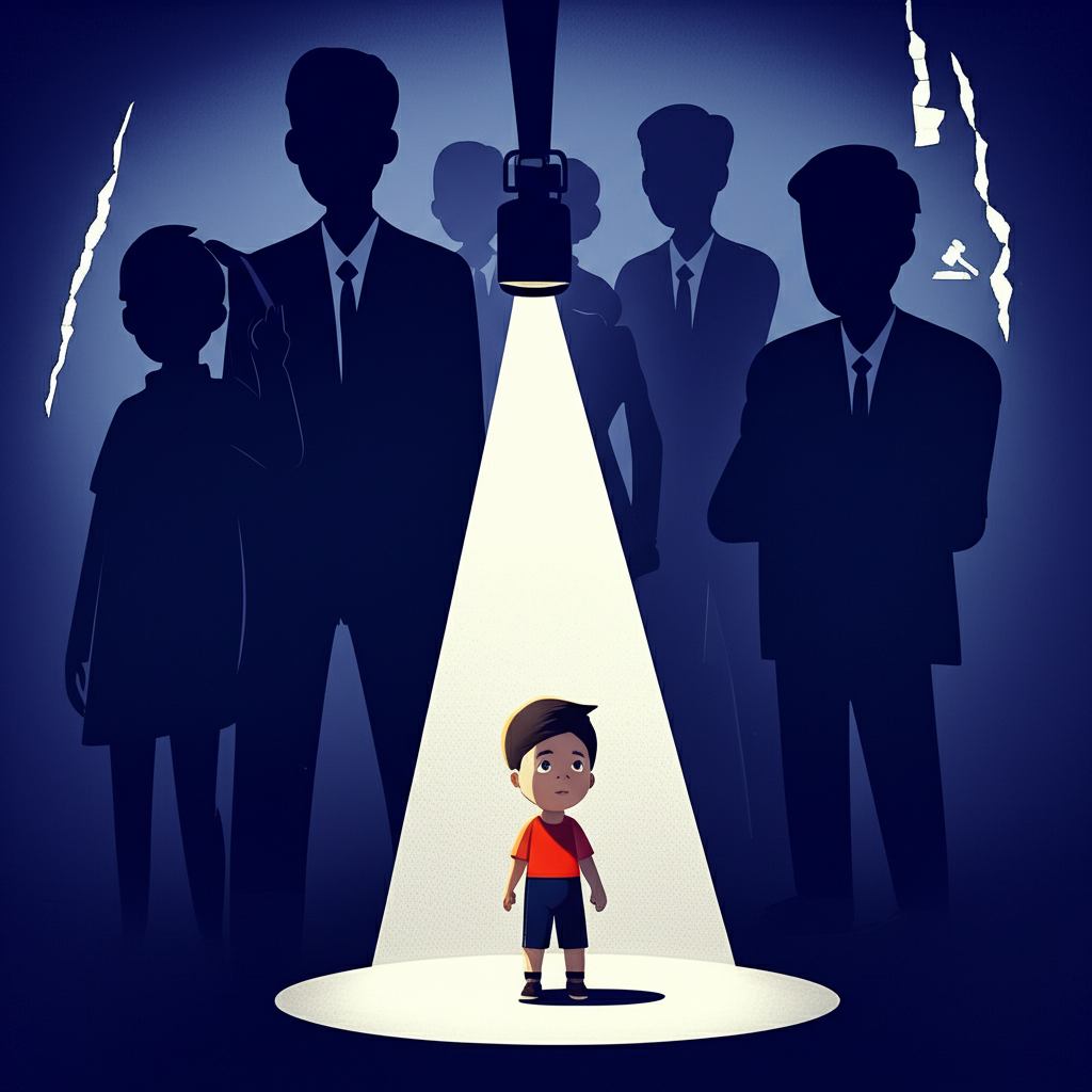 Child star in spotlight amid shadowy adults and scrutiny on influencer ethics