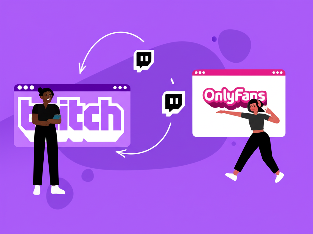 Bebahan and other creators strategically shifting from Twitch to OnlyFans seeking direct monetization creative freedom and autonomy over their content an illustration