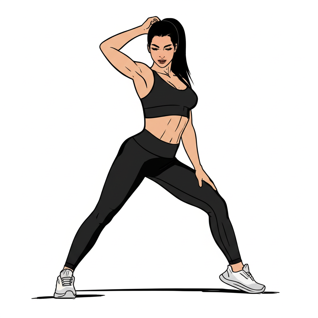 Eva Joanna showcasing consistent high-quality fitness content on OnlyFans authentic approach to active lifestyle and dedication illustration style