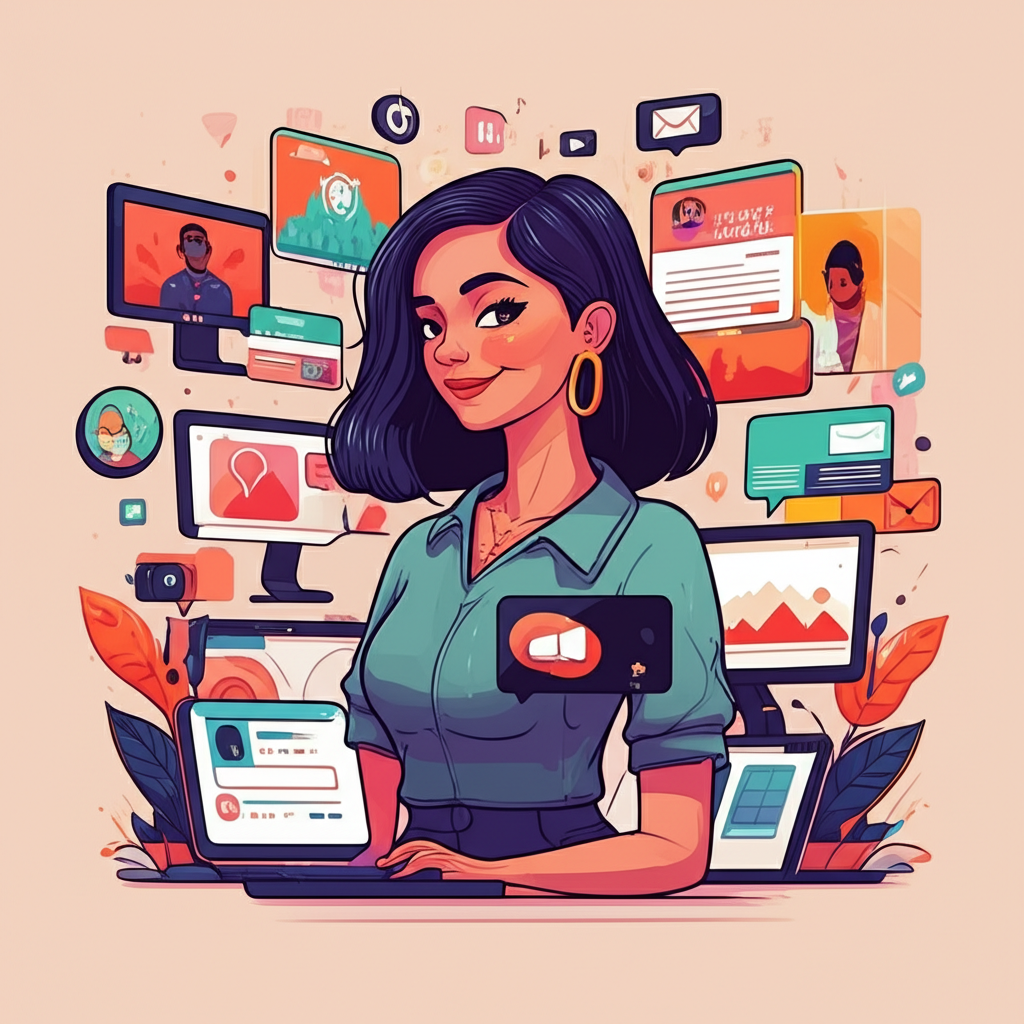 Jade Kennedy PDX as a dynamic social media creator engaging a diverse audience on TikTok and X with vibrant digital elements