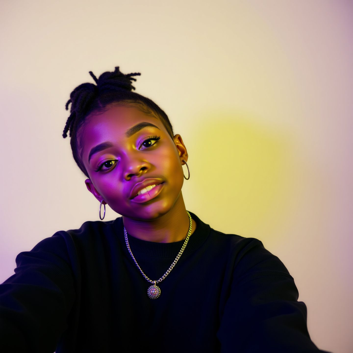 Breckie Hill as a vibrant Gen Z social media star ascending on platforms like TikTok and Instagram with dance moves fashion and lifestyle content radiating authenticity and engaging a global audience in a dynamic digital space