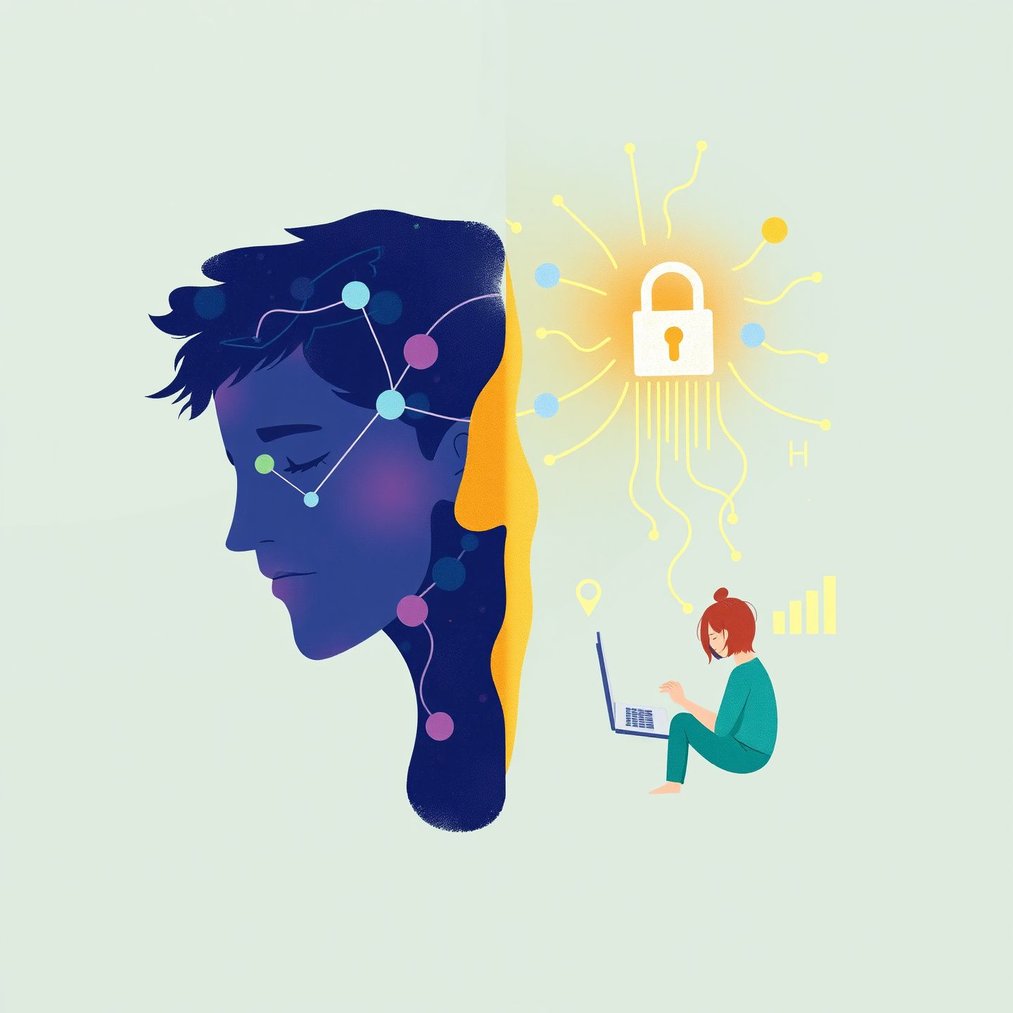 Online world's balance of creative connections and privacy risks, with data leaks and calls for ethical engagement